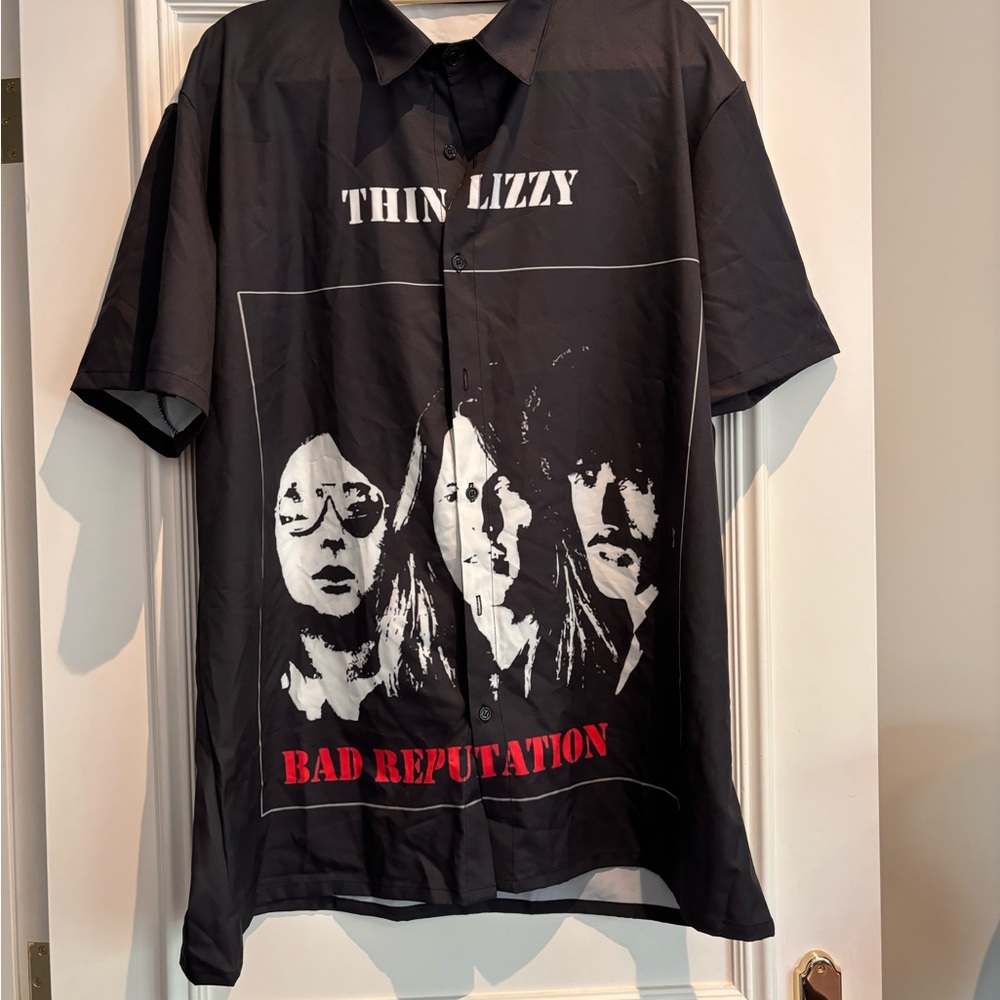 thin lizzy button shirt